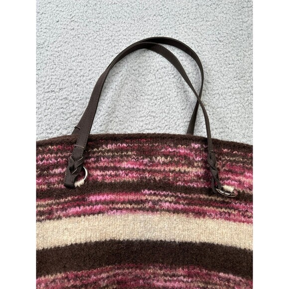 Knitted handBag large wool blend handmade - Picture 2 of 10